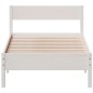 vidaXL Estructura de cama con cabecero madera de pino blanco 100x200cm