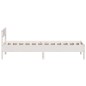 vidaXL Estructura de cama con cabecero madera de pino blanco 100x200cm