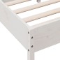 vidaXL Estructura de cama con cabecero madera de pino blanco 100x200cm
