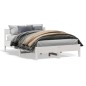 vidaXL Estructura de cama con cabecero madera pino blanco 135x190 cm vidaXL Estructura de cama con cabecero madera pino blanco 135x190 cm