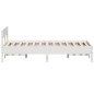 vidaXL Estructura de cama con cabecero madera pino blanco 135x190 cm vidaXL Estructura de cama con cabecero madera pino blanco 135x190 cm