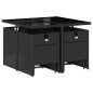 vidaXL Set de comedor de jardín 9 pzas y cojines ratán sintético negro vidaXL Set de comedor de jardín 9 pzas y cojines ratán sintético negro