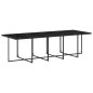 vidaXL Set comedor de jardín con cojines 15 pzas ratán sintético negro vidaXL Set comedor de jardín con cojines 15 pzas ratán sintético negro