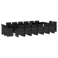 vidaXL Set de muebles jardín 17 pzas con cojines ratán sintético negro vidaXL Set de muebles jardín 17 pzas con cojines ratán sintético negro