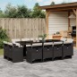 vidaXL Set comedor de jardín con cojines 13 pzas ratán sintético negro vidaXL Set comedor de jardín con cojines 13 pzas ratán sintético negro