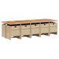 vidaXL Set comedor de jardín 11 pzas con cojines ratán sintético beige