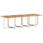 vidaXL Set comedor de jardín 11 pzas con cojines ratán sintético beige