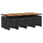 vidaXL Set comedor de jardín con cojines 13 pzas ratán sintético negro vidaXL Set comedor de jardín con cojines 13 pzas ratán sintético negro