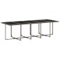 vidaXL Set comedor de jardín con cojines 15 pzas ratán sintético gris vidaXL Set comedor de jardín con cojines 15 pzas ratán sintético gris