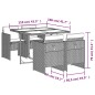 vidaXL Set de muebles jardín 5 pzas con cojines ratán sintético negro vidaXL Set de muebles jardín 5 pzas con cojines ratán sintético negro