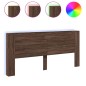 vidaXL Cabecero de cama con luz LED marrón roble 220x16,5x103,5 cm vidaXL Cabecero de cama con luz LED marrón roble 220x16,5x103,5 cm