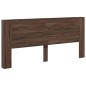 vidaXL Cabecero de cama con luz LED marrón roble 220x16,5x103,5 cm vidaXL Cabecero de cama con luz LED marrón roble 220x16,5x103,5 cm