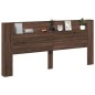 vidaXL Cabecero de cama con luz LED marrón roble 220x16,5x103,5 cm vidaXL Cabecero de cama con luz LED marrón roble 220x16,5x103,5 cm