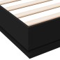 vidaXL Estructura de cama madera de ingeniería negra 150x200 cm vidaXL Estructura de cama madera de ingeniería negra 150x200 cm