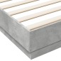 vidaXL Estructura de cama madera de ingeniería gris hormigón 180x200cm vidaXL Estructura de cama madera de ingeniería gris hormigón 180x200cm