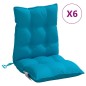vidaXL Cojines para silla respaldo bajo 6 uds tela Oxford azul claro vidaXL Cojines para silla respaldo bajo 6 uds tela Oxford azul claro