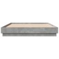 vidaXL Estructura de cama madera de ingeniería gris hormigón 150x200cm vidaXL Estructura de cama madera de ingeniería gris hormigón 150x200cm