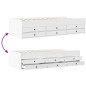vidaXL Tumbona con cajones madera de ingeniería blanco 90x190 cm vidaXL Tumbona con cajones madera de ingeniería blanco 90x190 cm