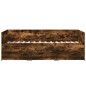 vidaXL Tumbona con cajones madera ingeniería roble ahumado 90x190 cm
