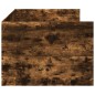 vidaXL Tumbona con cajones madera ingeniería roble ahumado 90x190 cm