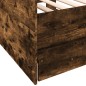 vidaXL Tumbona con cajones madera ingeniería roble ahumado 90x190 cm
