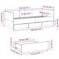 vidaXL Tumbona con cajones madera ingeniería roble ahumado 90x190 cm