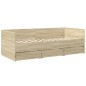 vidaXL Tumbona con cajones madera ingeniería roble Sonoma 75x190 cm vidaXL Tumbona con cajones madera ingeniería roble Sonoma 75x190 cm