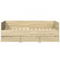 vidaXL Tumbona con cajones madera ingeniería roble Sonoma 75x190 cm vidaXL Tumbona con cajones madera ingeniería roble Sonoma 75x190 cm