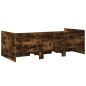 vidaXL Tumbona con cajones madera ingeniería roble ahumado 100x200 cm vidaXL Tumbona con cajones madera ingeniería roble ahumado 100x200 cm