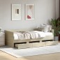 vidaXL Tumbona con cajones madera ingeniería roble Sonoma 90x200 cm