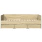vidaXL Tumbona con cajones madera ingeniería roble Sonoma 90x200 cm