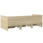 vidaXL Tumbona con cajones madera ingeniería roble Sonoma 90x200 cm