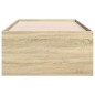 vidaXL Tumbona con cajones madera ingeniería roble Sonoma 90x190 cm