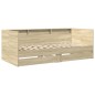 vidaXL Tumbona con cajones madera ingeniería roble Sonoma 90x190 cm