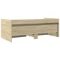 vidaXL Tumbona con cajones madera ingeniería roble Sonoma 90x190 cm