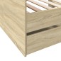 vidaXL Tumbona con cajones madera ingeniería roble Sonoma 90x190 cm