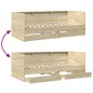 vidaXL Tumbona con cajones madera ingeniería roble Sonoma 90x190 cm