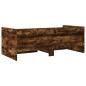vidaXL Tumbona con cajones madera ingeniería roble ahumado 90x190 cm