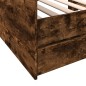 vidaXL Tumbona con cajones madera ingeniería roble ahumado 90x190 cm