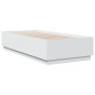 vidaXL Estructura de cama madera de ingeniería blanca 100x200 cm