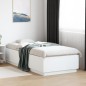 vidaXL Estructura de cama madera de ingeniería blanca 100x200 cm