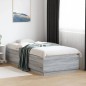 vidaXL Estructura de cama madera de ingeniería gris Sonoma 100x200 cm vidaXL Estructura de cama madera de ingeniería gris Sonoma 100x200 cm