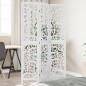 vidaXL Biombo separador de 3 paneles madera maciza Paulownia blanco vidaXL Biombo separador de 3 paneles madera maciza Paulownia blanco