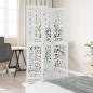 vidaXL Biombo separador de 3 paneles madera maciza Paulownia blanco vidaXL Biombo separador de 3 paneles madera maciza Paulownia blanco