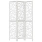 vidaXL Biombo separador de 3 paneles madera maciza Paulownia blanco vidaXL Biombo separador de 3 paneles madera maciza Paulownia blanco
