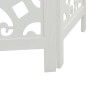 vidaXL Biombo separador de 3 paneles madera maciza Paulownia blanco vidaXL Biombo separador de 3 paneles madera maciza Paulownia blanco