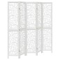 vidaXL Biombo separador de 5 paneles madera maciza Paulownia blanco vidaXL Biombo separador de 5 paneles madera maciza Paulownia blanco