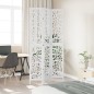 vidaXL Biombo separador de 3 paneles madera maciza Paulownia blanco vidaXL Biombo separador de 3 paneles madera maciza Paulownia blanco
