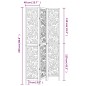 vidaXL Biombo separador de 3 paneles madera maciza Paulownia blanco vidaXL Biombo separador de 3 paneles madera maciza Paulownia blanco