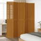 vidaXL Biombo separador de 5 paneles madera maciza paulownia marrón vidaXL Biombo separador de 5 paneles madera maciza paulownia marrón